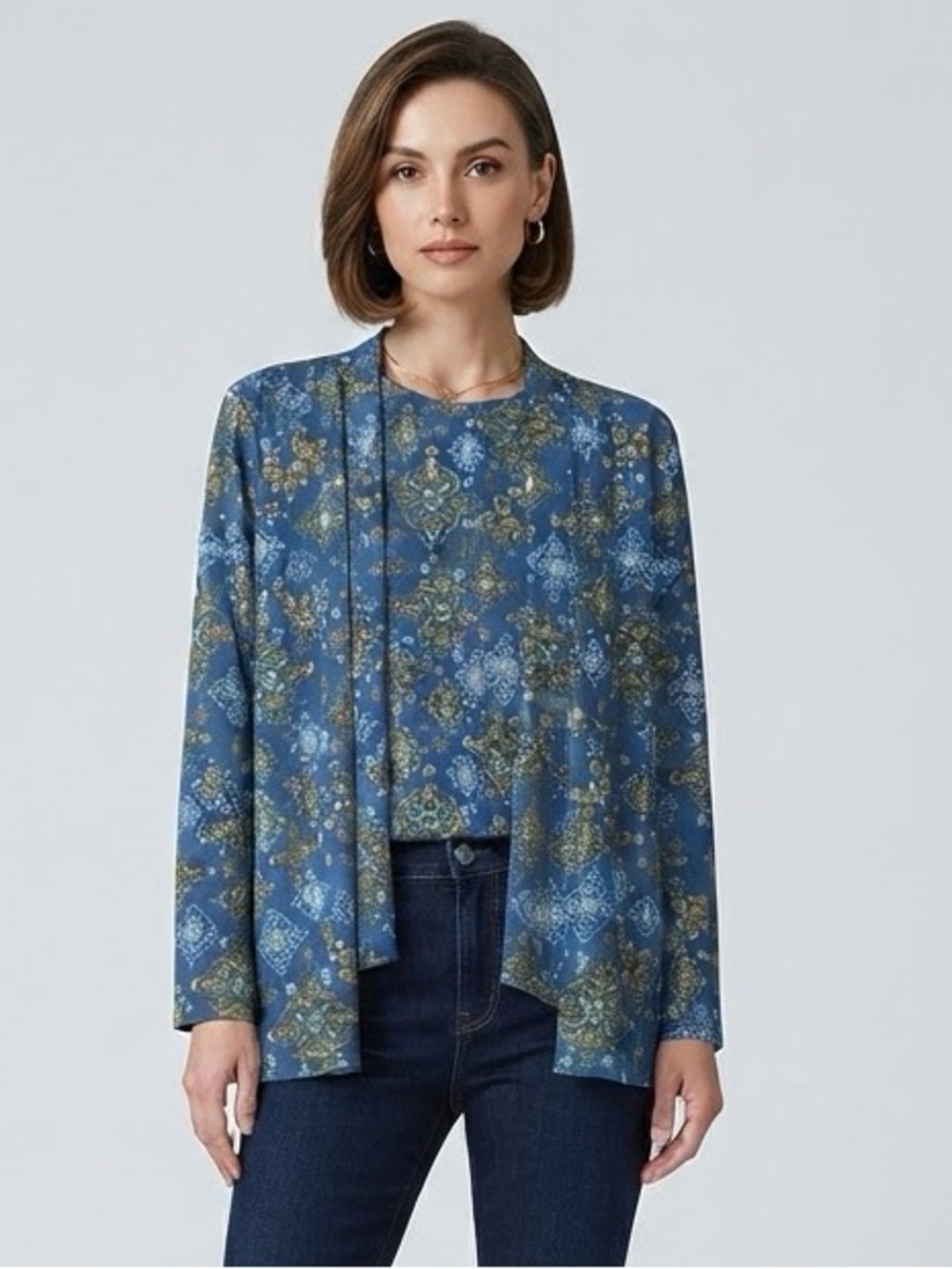 🆕 Denim & Co. Cardigan Two Piece #8153